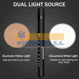 Foco Pupilar recargable luz led dual