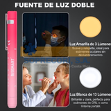 Combo Tijera Multiuso y Foco Pupilar recargable rosados