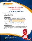 Mascarilla para RCP Certificada tipo pocket reutilizable con estuche