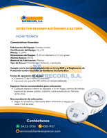 Detector de Humo Certificado Autónomo a batería