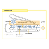 Foco - Linterna para Emergencias en Aluminio Luz Led