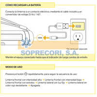 Foco - Linterna para Emergencias en Aluminio Luz Led