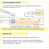 Foco - Linterna para Emergencias en Aluminio Luz Led