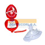 Mascarilla para RCP Certificada tipo pocket reutilizable con estuche