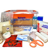 Botiquín BÁSICO de Primeros Auxilios en caja plástica transparente EQUIPADO según normativa legal actual