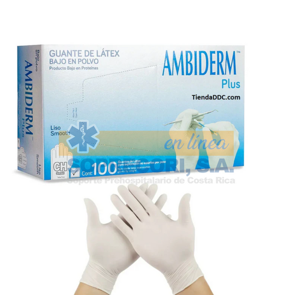 Guantes de látex Caja con 100 unidades