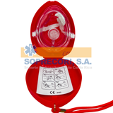 Mascarilla para RCP Certificada tipo pocket reutilizable con estuche