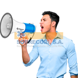 Megáfono Recargable 25W con Sirena para Brigadas, Evacuación y otros usos