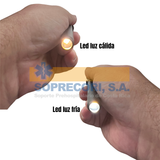 Foco Pupilar recargable luz led dual