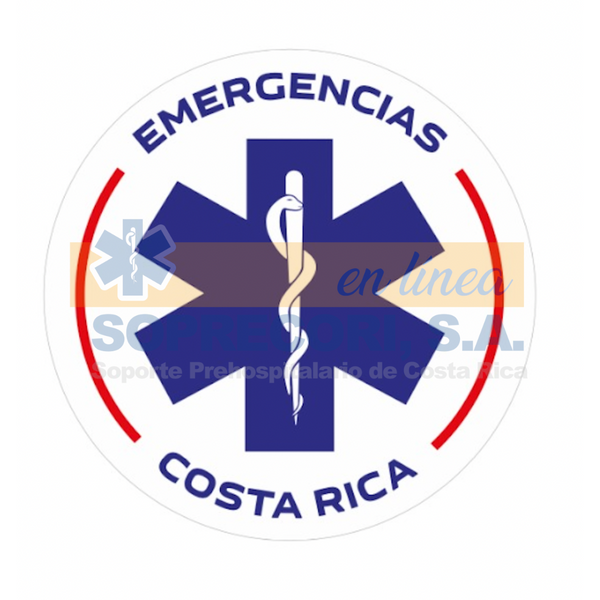 Calcomanía en vinil Emergencias Costa Rica