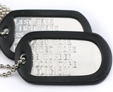 Cadenas de Alerta Médica - Placas de identificación personalizadas tipo militar para personas o mascotas