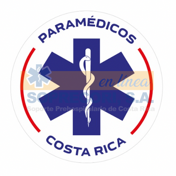Calcomanía en vinil Paramédicos Costa Rica