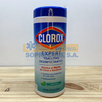 Toallas Desinfectantes Clorox en envase con dispensador