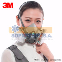 Máscara - Respirador Media Cara 3M 6200